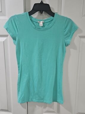 Bozzolo Women's Short Sleeve Crewneck Tee - Aqua Green